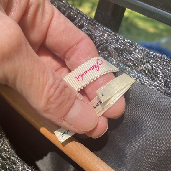 Frenchie cocktail sleeveless dress black and silver size large - Picture 8 of 8